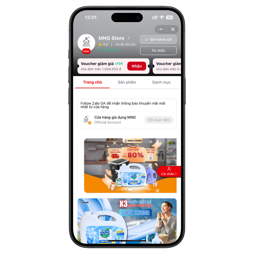 Zalo Mini-App trên iPhone