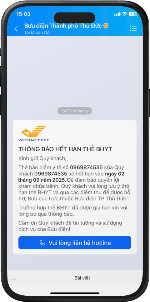 Nhắc lịch tái khám mẫu 1