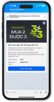 Tin nhắn chăm sóc khách hàng mẫu 2