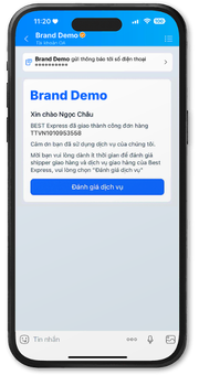 Tin nhắn hậu mãi mẫu 1